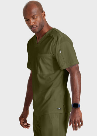 Grey's Anatomy Men's Murphy V-Neck Solid Scrub Top