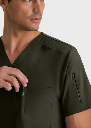 Grey's Anatomy Men's Murphy V-Neck Solid Scrub Top