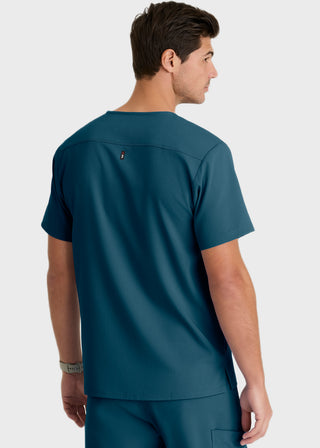 Grey's Anatomy Men's Murphy V-Neck Solid Scrub Top