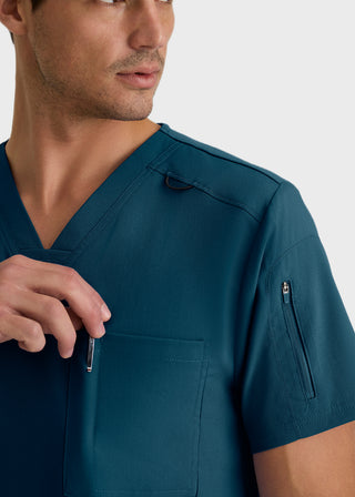 Grey's Anatomy Men's Murphy V-Neck Solid Scrub Top