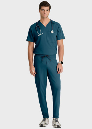 Grey's Anatomy Men's Murphy V-Neck Solid Scrub Top