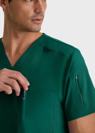 Grey's Anatomy Men's Murphy V-Neck Solid Scrub Top