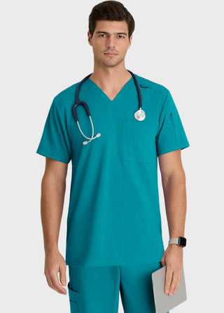 Grey's Anatomy Men's Murphy V-Neck Solid Scrub Top