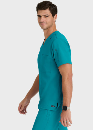 Grey's Anatomy Men's Murphy V-Neck Solid Scrub Top