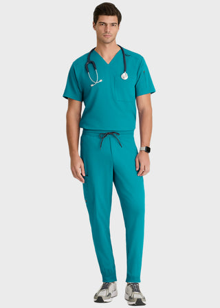 Grey's Anatomy Men's Murphy V-Neck Solid Scrub Top