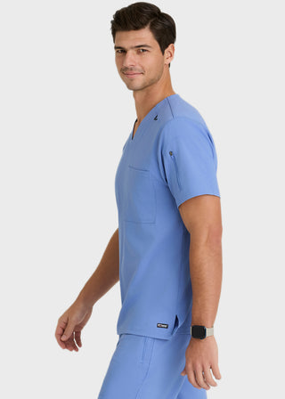 Grey's Anatomy Men's Murphy V-Neck Solid Scrub Top