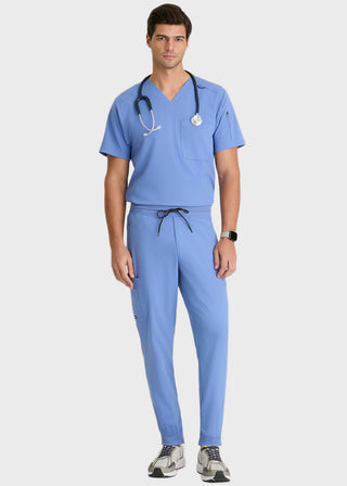 Grey's Anatomy Men's Murphy V-Neck Solid Scrub Top