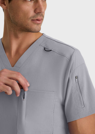 Grey's Anatomy Men's Murphy V-Neck Solid Scrub Top