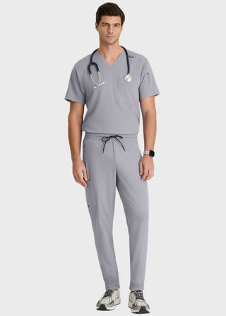 Grey's Anatomy Men's Murphy V-Neck Solid Scrub Top