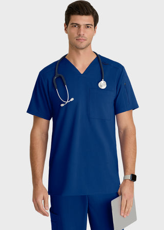 Grey's Anatomy Men's Murphy V-Neck Solid Scrub Top
