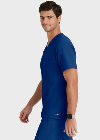 Grey's Anatomy Men's Murphy V-Neck Solid Scrub Top