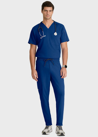 Grey's Anatomy Men's Murphy V-Neck Solid Scrub Top