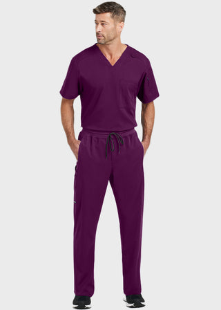 Grey's Anatomy Men's Murphy V-Neck Solid Scrub Top