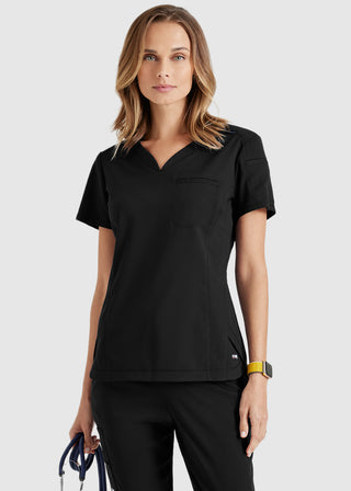 Grey's Anatomy Spandex Stretch Women's Capri Tuck-In Scrub Top