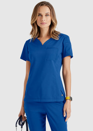 Grey's Anatomy Spandex Stretch Women's Capri Tuck-In Scrub Top