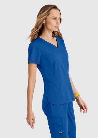 Grey's Anatomy Spandex Stretch Women's Capri Tuck-In Scrub Top