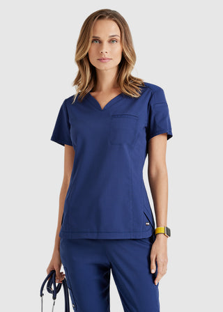 Grey's Anatomy Spandex Stretch Women's Capri Tuck-In Scrub Top