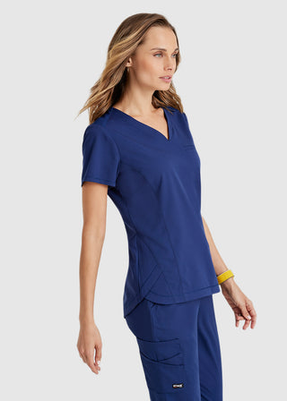 Grey's Anatomy Spandex Stretch Women's Capri Tuck-In Scrub Top