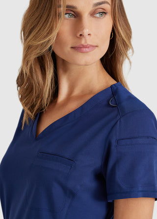 Grey's Anatomy Spandex Stretch Women's Capri Tuck-In Scrub Top