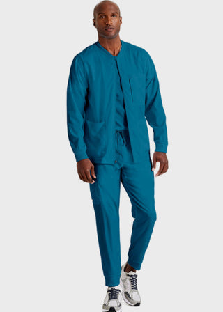 Greys Anatomy Men's Three Pocket High Open V-Neck Scrub Top