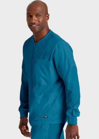 Greys Anatomy Men's Three Pocket High Open V-Neck Scrub Top