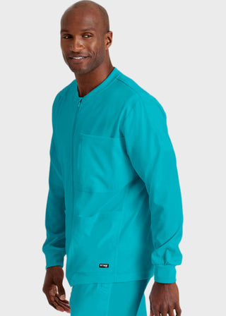 Greys Anatomy Men's Three Pocket High Open V-Neck Scrub Top