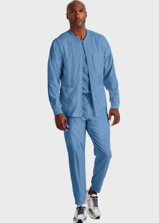 Greys Anatomy Men's Three Pocket High Open V-Neck Scrub Top