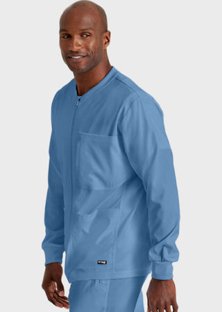 Greys Anatomy Men's Three Pocket High Open V-Neck Scrub Top