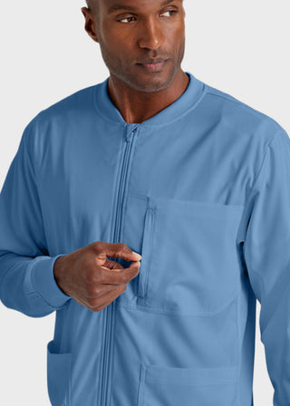 Greys Anatomy Men's Three Pocket High Open V-Neck Scrub Top