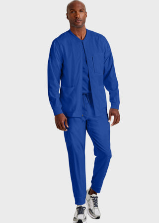 Greys Anatomy Men's Three Pocket High Open V-Neck Scrub Top