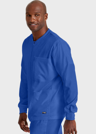 Greys Anatomy Men's Three Pocket High Open V-Neck Scrub Top