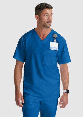 Greys Anatomy Classic Men Evan Solid Scrub Top