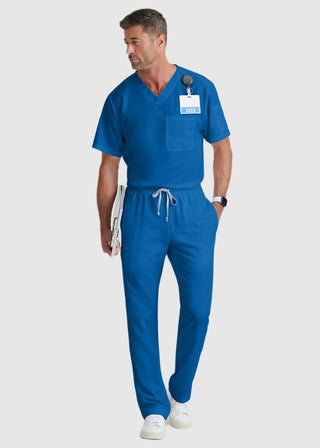 Greys Anatomy Classic Men Evan Solid Scrub Top