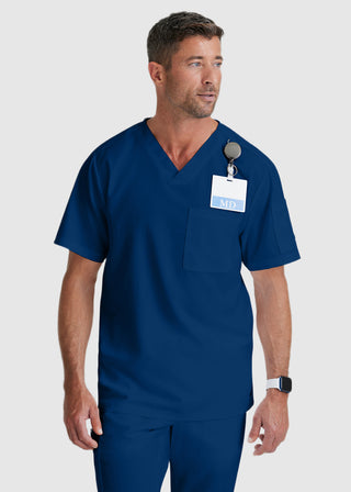 Greys Anatomy Classic Men Evan Solid Scrub Top