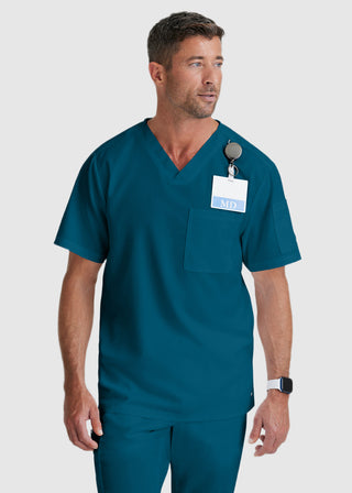Greys Anatomy Classic Men Evan Solid Scrub Top