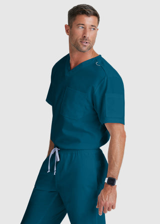 Greys Anatomy Classic Men Evan Solid Scrub Top
