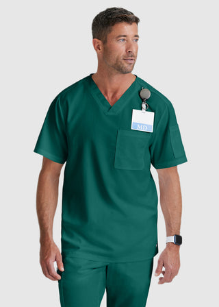 Greys Anatomy Classic Men Evan Solid Scrub Top