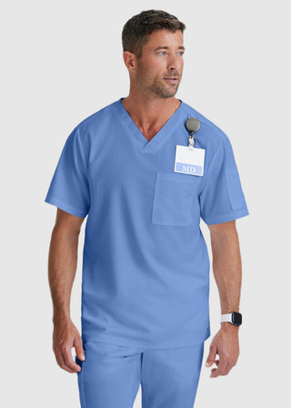 Greys Anatomy Classic Men Evan Solid Scrub Top