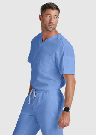 Greys Anatomy Classic Men Evan Solid Scrub Top