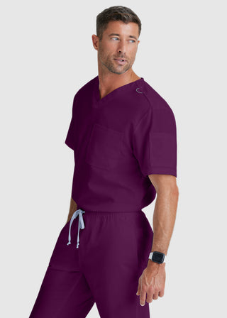 Greys Anatomy Classic Men Evan Solid Scrub Top