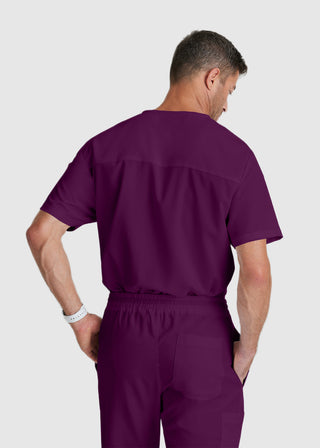 Greys Anatomy Classic Men Evan Solid Scrub Top