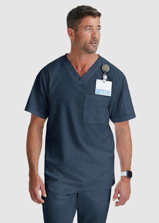 Greys Anatomy Classic Men Evan Solid Scrub Top
