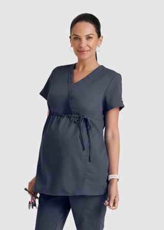 Greys Anatomy Banded mock-wrap neckline