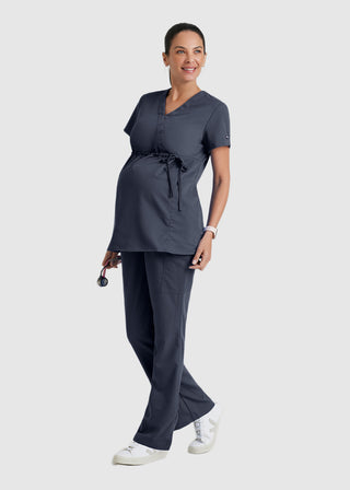 Greys Anatomy Banded mock-wrap neckline