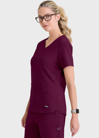 Grey Anatomy Spandex Stretch Women's V-Neck Scrub Top