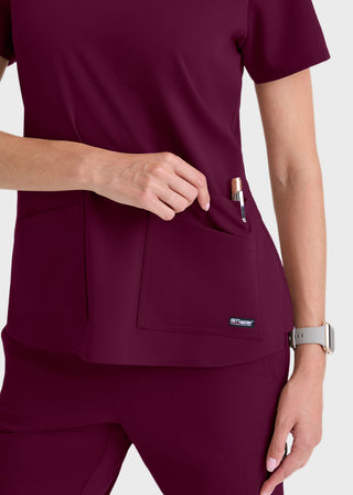 Grey Anatomy Spandex Stretch Women's V-Neck Scrub Top