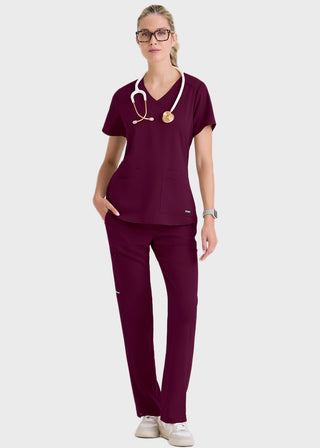 Grey Anatomy Spandex Stretch Women's V-Neck Scrub Top