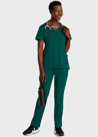 Grey's Anatomy by Barco Spandex Stretch Women's V-Neck Antimicrobial Scrub Top