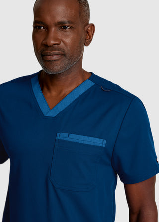 Grey's Anatomy Spandex Stretch Ethan 2-Pocket V-Neck Scrub Top
