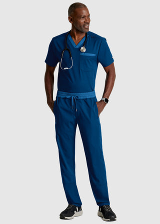 Grey's Anatomy Spandex Stretch Ethan 2-Pocket V-Neck Scrub Top